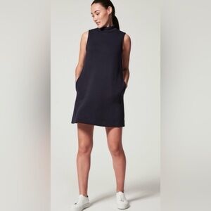 Spanx Air Essentials Mock Neck Dress Navy size small